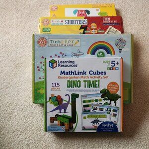 STEM Activity sets, learning resources dinosaur math link dino cubes